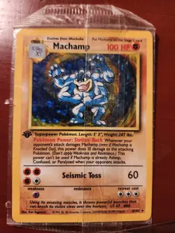 Machamp 1st edition Sealed Base 8/102. Pokemon Card TCG 1999 - Image 1