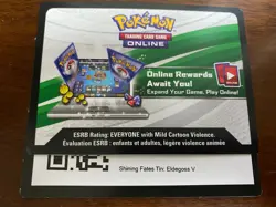 Pokemon Shining Fates Tin: Eldegoss V PTCGO Code Card Email! - Image 1