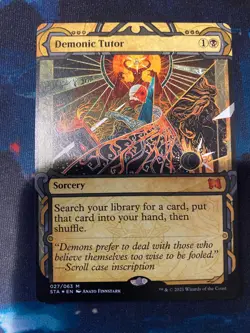 MTG Strixhaven Mystical Archives Demonic Tutor Foil Etched - Image 1