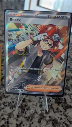 LP Pokemon Roark - 242/182 - Ultra NM Paradox Rift Illustration Rare - Image 1