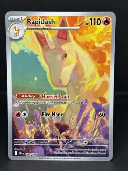 2025 Pokemon TCG Rapidash 189/182 Sv10: Destined Rivals Illustration Rare - Image 1