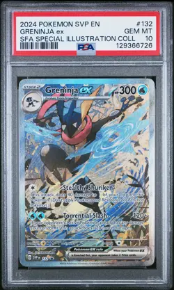 2024 POKEMON SVP EN-SV BLACK STAR PROMO #132 GRENINJA EX PSA 10 - Image 1