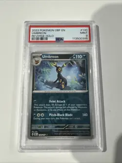 UMBREON REVERSE HOLO 2023 POKEMON OBF EN PSA MINT 9 - Image 1
