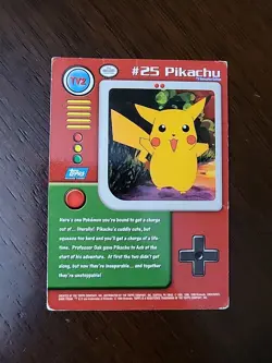 DMG! BLUE Label Pokemon #25 Pikachu TV2 1999 Topps TV Animation - Image 2