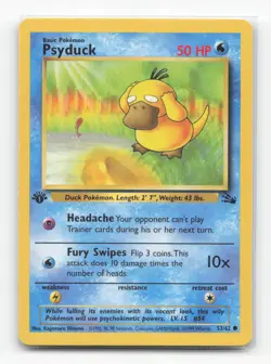 Pokemon TCG - Psyduck 53/62 Moderately Played Common Fossil - Image 1