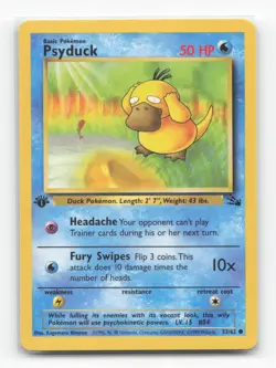 Pokemon TCG - Psyduck 53/62 Moderately Played Common Fossil - Image 1