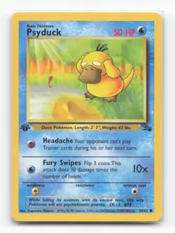 Pokemon TCG - Psyduck 53/62 Moderately Played Common Fossil - Image 1