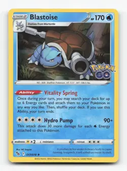 Pokemon TCG - Blastoise 017/078 Near Mint Holo Rare Pokemon GO - Image 1