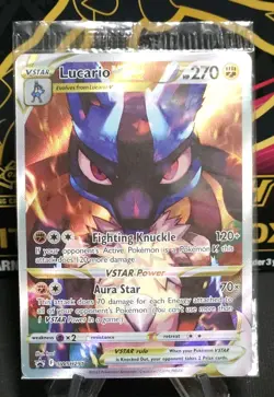 Pokemon Lucario Vstar Black Star Promo Crown Zenith #SWSH 291 ETB, Sealed. - Image 1