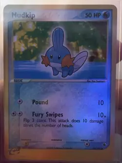 Pokemon TCG Mudkip EX Ruby & Sapphire 60/109 Reverse Holo Common 2003 50 HP EN - Image 5