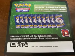 Pokemon SWSH 100x Darkness Ablaze Online Booster Codes PTCGO Available NOW! - Image 1