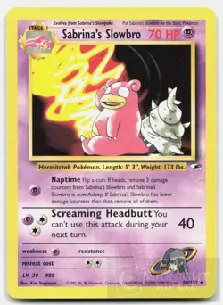 POKEMON SABRINA'S SLOWBRO 60 GYM HEROES UNLIMITED LP - Image 1