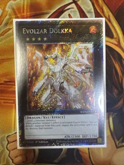 YuGiOh Evolzar Dolkka RA04-EN167 Platinum Secret Rare 1st Ed - Image 1