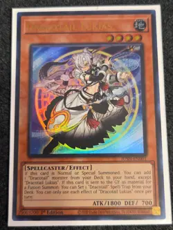 Yugioh Dracotail Lukias Ultra Rare JUSH-EN001 Near Mint - Free Shipping - Image 1