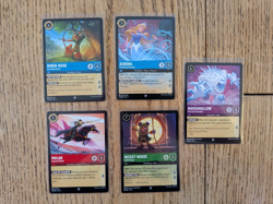 DISNEY LORCANA THE FIRST CHAPTER JOB LOT BUNDLE - 5 SUPER RARE CARDS - NO DUPES - Image 1