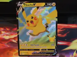 Pikachu V SWSH143 Black Star Promo Near Mint Sleeved Pokemon Card Sword NM - Image 1