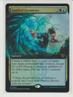 Applied Geometry - Extended Art Foil Rare MtG Card SOS 343 - Image 1