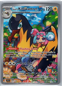 Iono's Kilowattrel 163/159 SV09: Journey Together - Pokemon Card - NM - Image 1