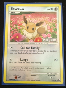 Eevee 62/100 Common Reverse Holo Majestic Dawn Pokemon Card - Image 2