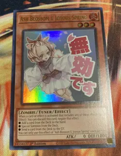 Yugioh Ash Blossom & Joyous Spring - Rarity Collection 5 RA05 Stamp Art NM Card - Image 1