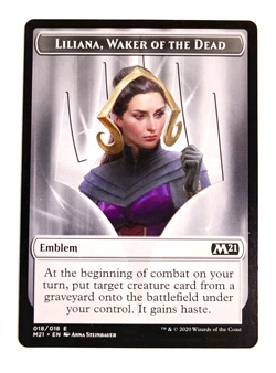 Liliana Waker of the Dead 018 Emblem Token - Core Set 2021 - Magic The Gathering - Image 1