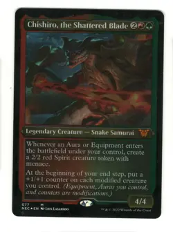MTG Chishiro, the Shattered Blade Display Foil Thick Stock Kamigawa Neon Dynasty - Image 1