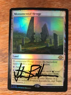 Magic the Gathering MTG foil Monumental Henge Modern Horizons 3 signed NM - Image 1