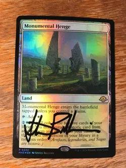 Magic the Gathering MTG foil Monumental Henge Modern Horizons 3 signed NM - Image 2
