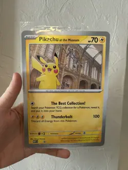 Pokemon TCG Promo Pikachu At The Museum Jumbo Card Sealed - Image 1