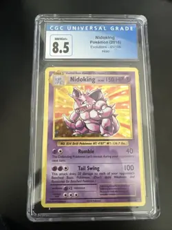 2016 Pokemon Evolutions Nidoking Holo 45/108 CGC 8.5 NM/Mint+ - Image 1