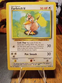 1999 Pokemon Base Set Farfetch'd #27 Extremely LP - Image 1