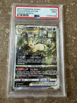 2023 Pokemon Leafeon VStar Crown Zenith #GG35, PSA Mint 9 - Image 1