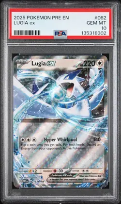 2025 POKEMON PRE EN-PRISMATIC EVOLUTIONS #082 LUGIA EX PSA 10 - Image 1