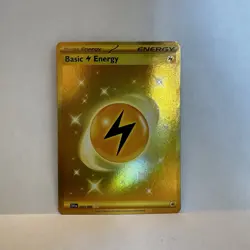 Gold Lightning Energy 257/198 Pokemon TCG Scarlet & Violet Hyper Rare NM - Image 2