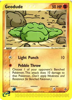 Pokemon TCG Geodude 55/97 EX Dragon Common Regular LP/MP - Image 1