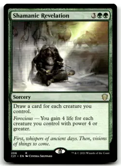 MTG Shamanic Revelation R Commander 2021 206 LP - Image 1