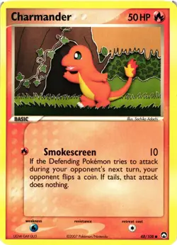 Pokemon TCG Charmander 48/108 EX Power Keepers Common DMG - Image 1