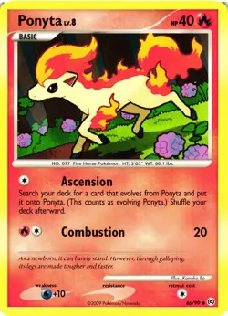 Pokemon TCG Ponyta 46/99 Uncommon Arceus VLP - Image 1
