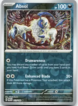 Absol Uncommon Paradox Rift Reverse Holo 113/182 NM/M Pokemon - Image 1