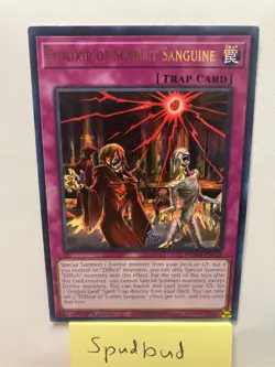 Eldlixir Of Scarlet Sanguine Rare MGED-EN125 (Lightly Played 1st Edition) - Image 1