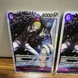 Bandai One Piece Card Game EB04 Card Lot 3x Rosinante & Law Character DON!! - Image 2