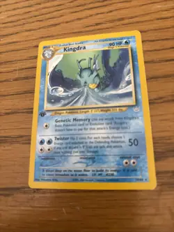Kingdra 1st Edition 19/64 Neo Revelation Non-Holo Rare Pokemon Card TCG - Image 1