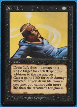 Drain Life Beta NM Black Common MAGIC THE GATHERING CARD (ID# 512262) ABUGames - Image 1
