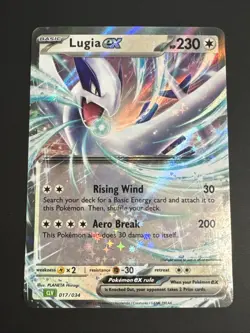 Pokemon TCG Lugia ex 017/034 Trading Card Game Classic Holo Rare EX Full Art NM - Image 1
