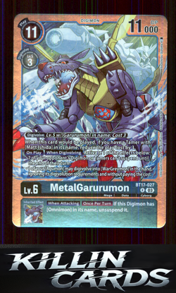MetalGarurumon BT17-027 R Digimon Card Game Rare Secret Crisis Card NM - Image 1