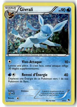 Pokemon Card Glaceon 4/12 McDonald's 2013 FRENCH LP - Image 1