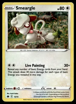 Smeargle 15/15 Pokemon Card McDonald's Promos 2022 Holo 80 HP Lightly Played Z2 - Image 1