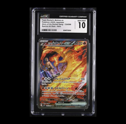 Pokemon CGC 10 Team Rocket's Moltres ex 124/098 SAR Holo Japanese Glory of Team - Image 1