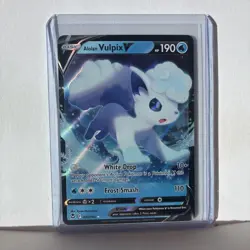 Pokemon TCG Alolan Vulpix V Sword & Shield - Silver Tempest 033/195 Holo... - Image 1