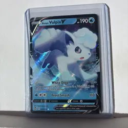 Pokemon TCG Alolan Vulpix V Sword & Shield - Silver Tempest 033/195 Holo... - Image 2